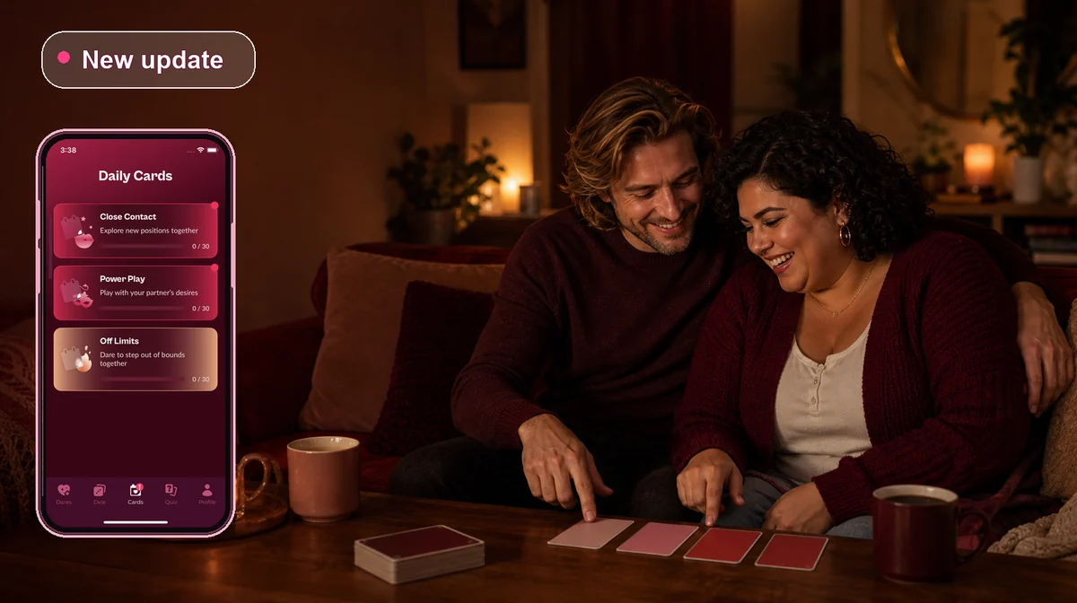 Article illustration of the update for dirty game for couples questionnaire categories