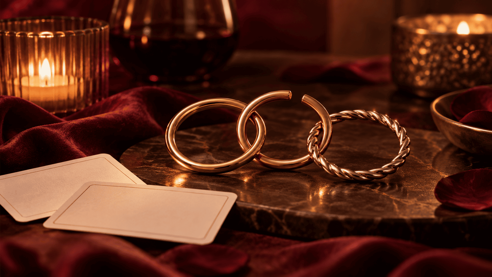 Three intertwined rings symbolizing connection and openness in a relationship