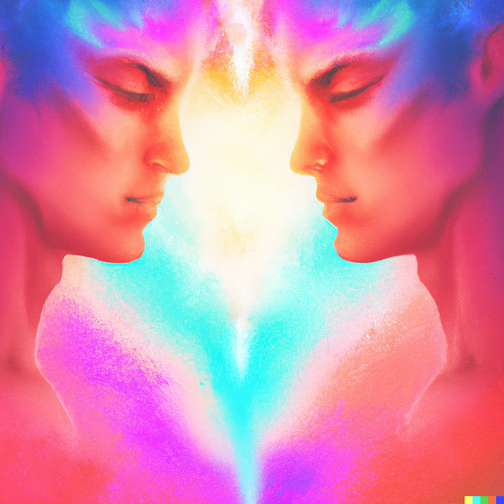 illustration of two male twin flames