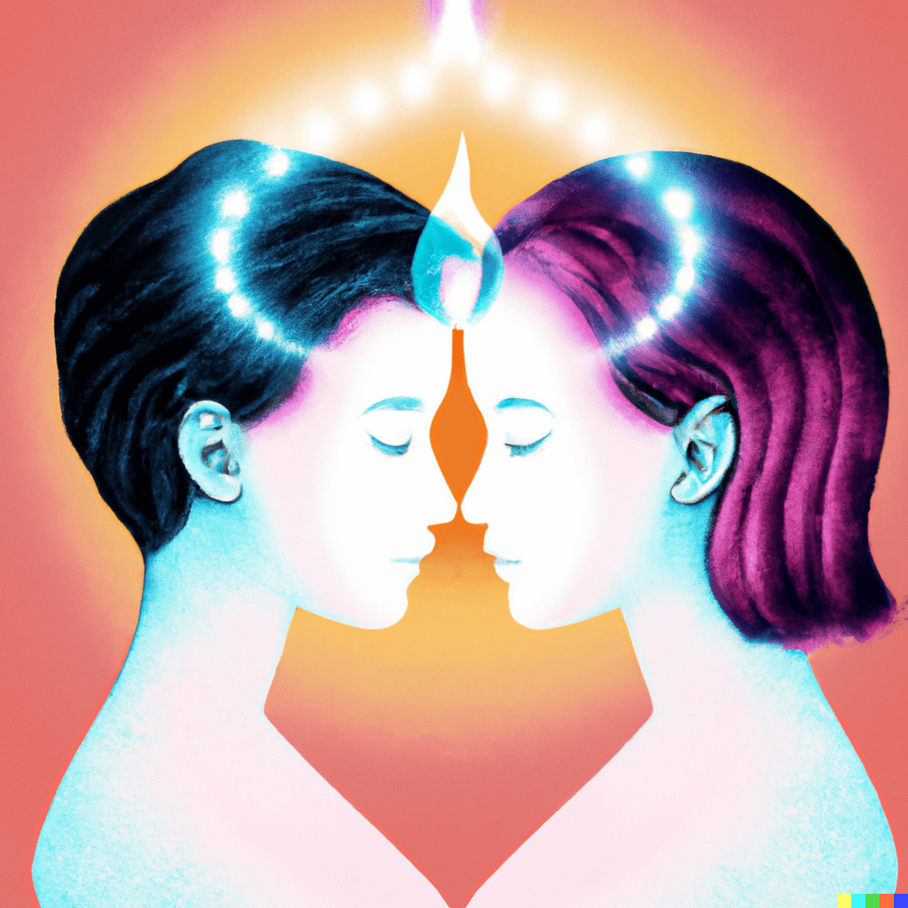 illustration of two twin flames