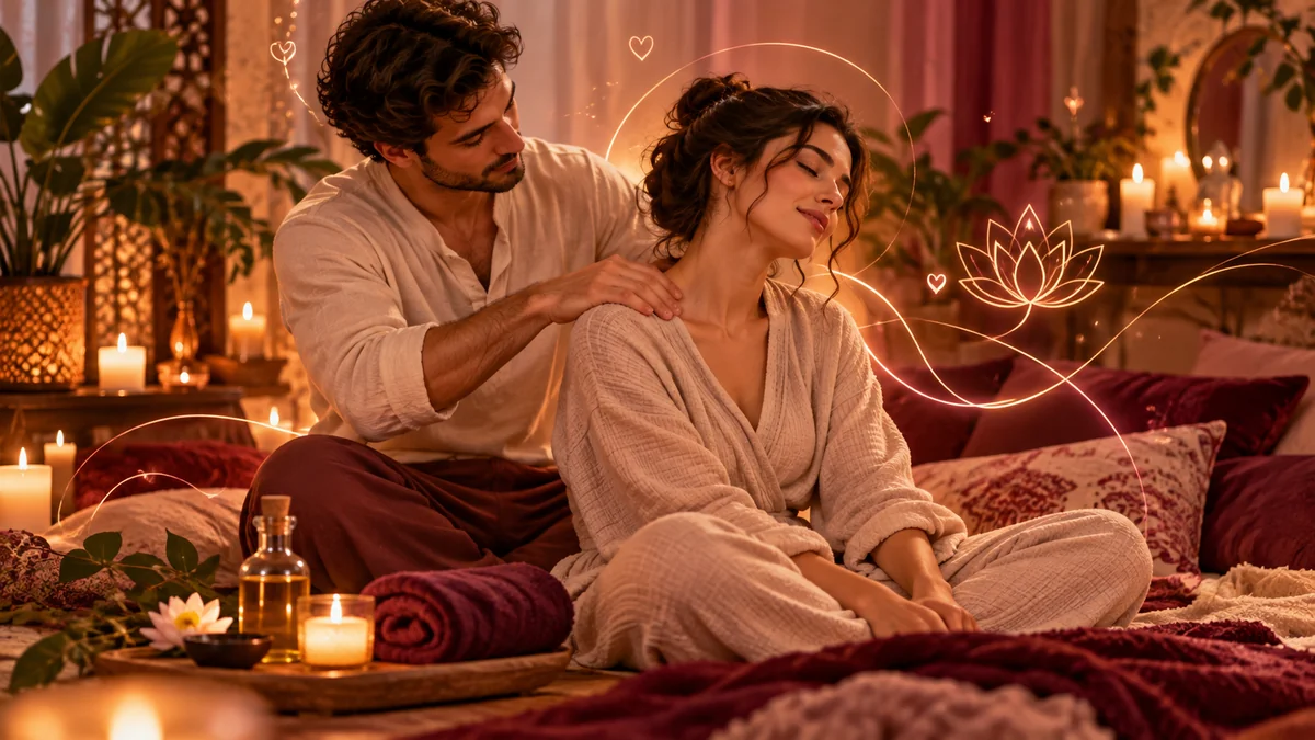 Tantra massage illustration