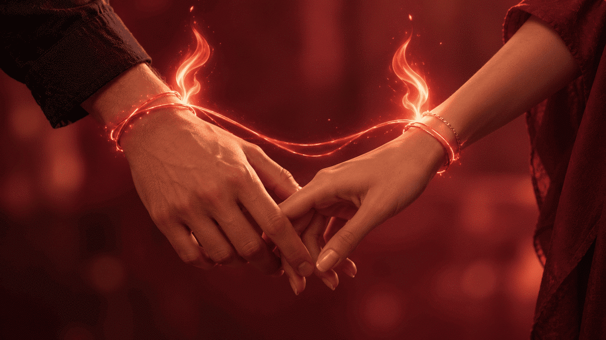 Illustration of two twin flames