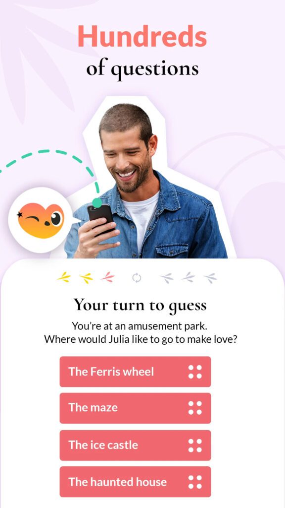Guess what your partner answers to the couple quiz with the LovBirdz app