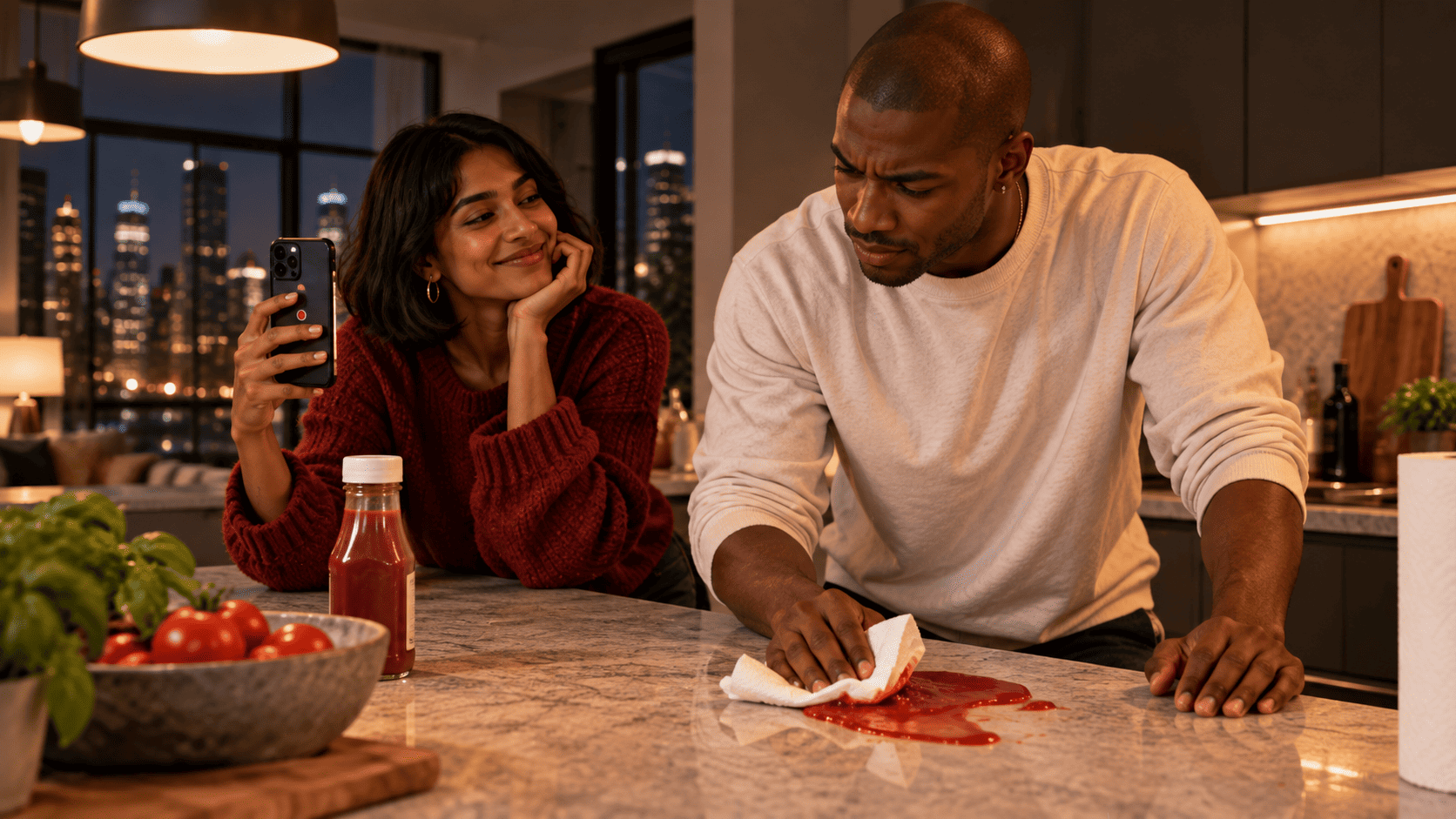 Article Illustration : The Ketchup Challenge: Is your relationship in danger ? 😬