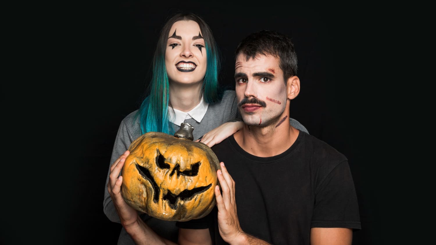 Top Halloween costume ideas for couples to celebrate together Halloween couples in creative costumes laughing and posing together