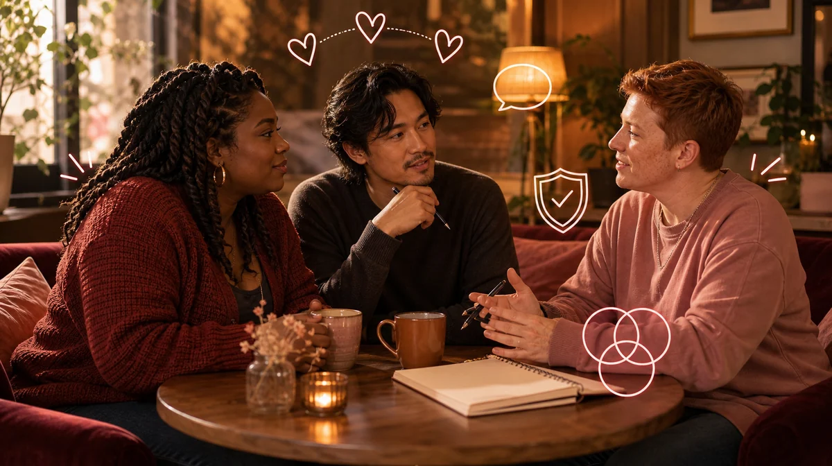 Diverse group of people sharing a connection outdoors